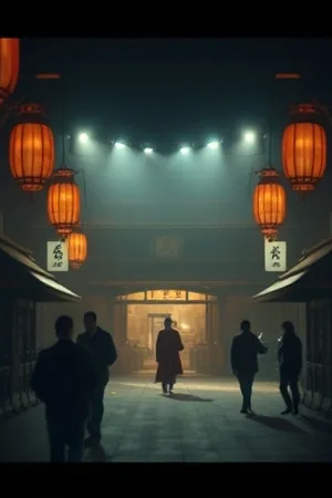 经典国产电影主视觉：暖棕色调的胶片盘与放映光束竖版海报